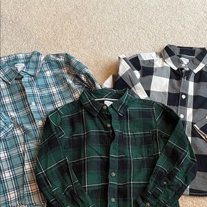 Carters Plaid Button-down Shirts - Set of Three- size 6